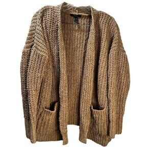 Forever 21‎ Chunky Knit Open Cardigan Sweater Medium